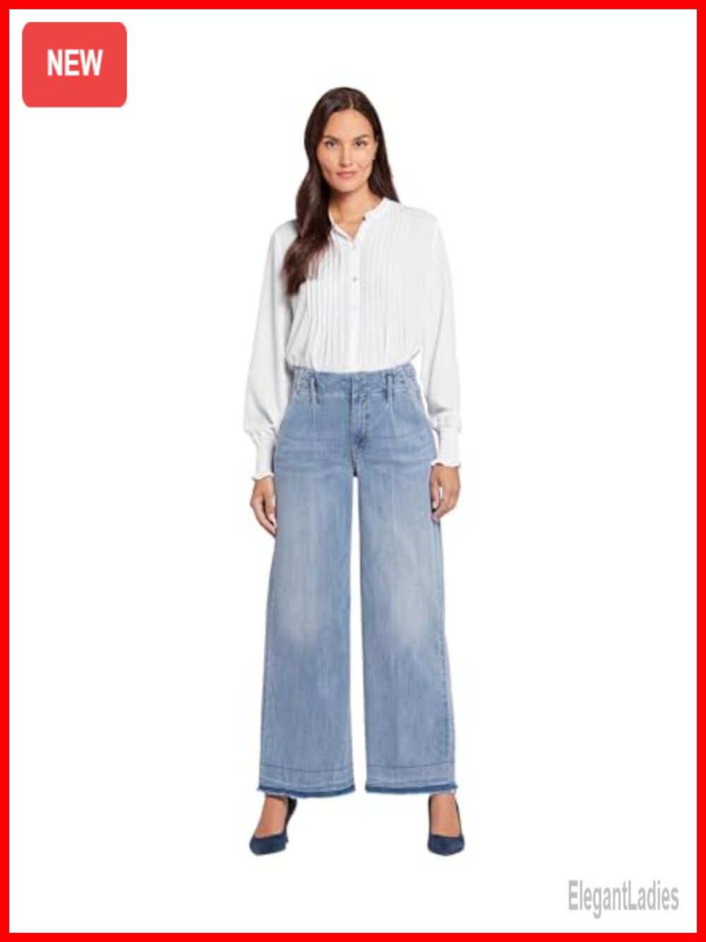 High Rise Wide Leg Trousers Relaxed Fit Flat Front Palazzo Pants